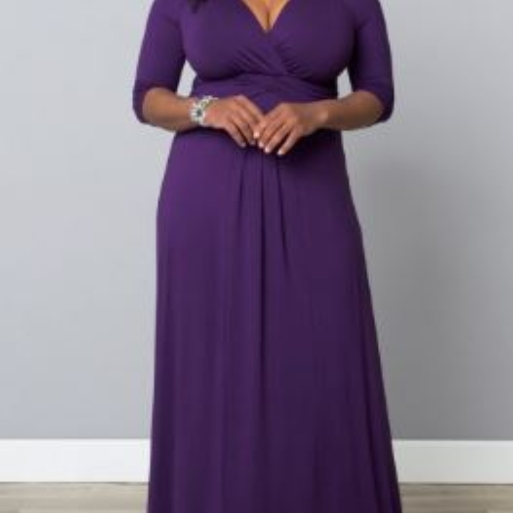 Kiyonna Women's Desert Rain Maxi Dress - Plum
